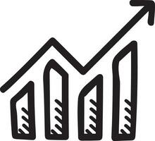 Wachstum Geschäft Symbol Symbol Vektor Bild. Illustration von das Fortschritt Gliederung Infografik Strategie Entwicklung Design Bild