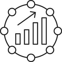 Wachstum Geschäft Symbol Symbol Vektor Bild. Illustration von das Fortschritt Gliederung Infografik Strategie Entwicklung Design Bild