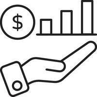 Wachstum Geschäft Symbol Symbol Vektor Bild. Illustration von das Fortschritt Gliederung Infografik Strategie Entwicklung Design Bild