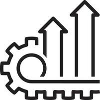 Wachstum Geschäft Symbol Symbol Vektor Bild. Illustration von das Fortschritt Gliederung Infografik Strategie Entwicklung Design Bild