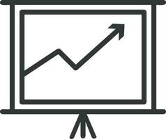 Wachstum Geschäft Symbol Symbol Vektor Bild. Illustration von das Fortschritt Gliederung Infografik Strategie Entwicklung Design Bild