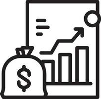 Wachstum Geschäft Symbol Symbol Vektor Bild. Illustration von das Fortschritt Gliederung Infografik Strategie Entwicklung Design Bild