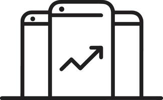 Wachstum Geschäft Symbol Symbol Vektor Bild. Illustration von das Fortschritt Gliederung Infografik Strategie Entwicklung Design Bild