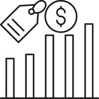 Wachstum Geschäft Symbol Symbol Vektor Bild. Illustration von das Fortschritt Gliederung Infografik Strategie Entwicklung Design Bild