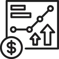 Wachstum Geschäft Symbol Symbol Vektor Bild. Illustration von das Fortschritt Gliederung Infografik Strategie Entwicklung Design Bild