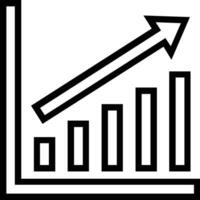 Wachstum Geschäft Symbol Symbol Vektor Bild. Illustration von das Fortschritt Gliederung Infografik Strategie Entwicklung Design Bild