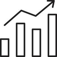 Wachstum Geschäft Symbol Symbol Vektor Bild. Illustration von das Fortschritt Gliederung Infografik Strategie Entwicklung Design Bild