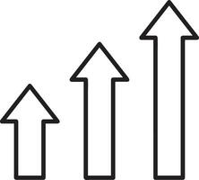 Wachstum Geschäft Symbol Symbol Vektor Bild. Illustration von das Fortschritt Gliederung Infografik Strategie Entwicklung Design Bild