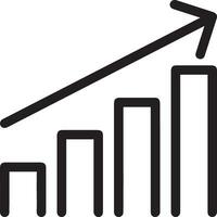 Wachstum Geschäft Symbol Symbol Vektor Bild. Illustration von das Fortschritt Gliederung Infografik Strategie Entwicklung Design Bild