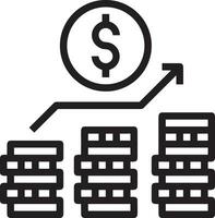 Wachstum Geschäft Symbol Symbol Vektor Bild. Illustration von das Fortschritt Gliederung Infografik Strategie Entwicklung Design Bild