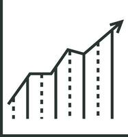 Wachstum Geschäft Symbol Symbol Vektor Bild. Illustration von das Fortschritt Gliederung Infografik Strategie Entwicklung Design Bild