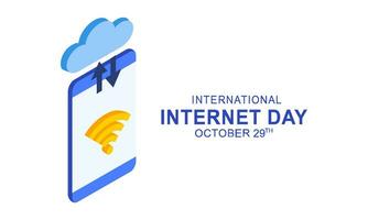 internationell internet dag kreativ begrepp bakgrund vektor