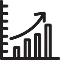 Wachstum Geschäft Symbol Symbol Vektor Bild. Illustration von das Fortschritt Gliederung Infografik Strategie Entwicklung Design Bild