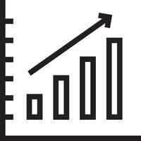 Wachstum Geschäft Symbol Symbol Vektor Bild. Illustration von das Fortschritt Gliederung Infografik Strategie Entwicklung Design Bild