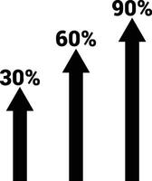 tillväxt företag ikon symbol vektor bild. illustration av de framsteg översikt infographic strategi utveckling design bild