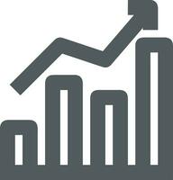 Wachstum Geschäft Symbol Symbol Vektor Bild. Illustration von das Fortschritt Gliederung Infografik Strategie Entwicklung Design Bild