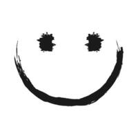 Lächeln Farbe Bürste Grunge Vektor Symbol