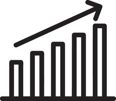 Wachstum Geschäft Symbol Symbol Vektor Bild. Illustration von das Fortschritt Gliederung Infografik Strategie Entwicklung Design Bild