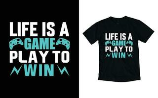 gaming typografi t-shirt design vektor