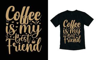 kaffe typografi t-shirt design vektor