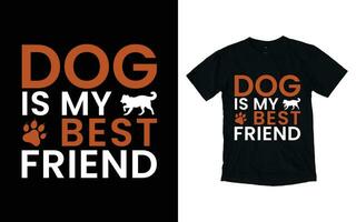 Hund Typografie T-Shirt Design vektor