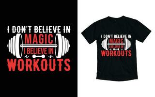 Gym typografi t-shirt design, kondition t-shirt design vektor