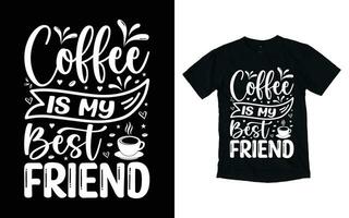 Kaffee-Typografie-T-Shirt-Design vektor