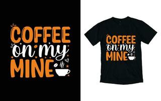 Kaffee-Typografie-T-Shirt-Design vektor