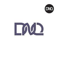 brev dnq monogram logotyp design vektor