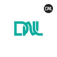 Brief dnl Monogramm Logo Design vektor