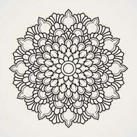 Blume Mandala mit ein Kombination von organisch Ornamente. geeignet zum Henna, Tätowierungen, Fotos, Färbung Bücher. Islam, Hindu, Buddha, Indien, Pakistan, Chinesisch, arabisch vektor