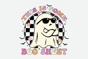 diese ist etwas Boo Blatt komisch Halloween Geist T-Shirt Design vektor