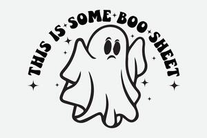 diese ist etwas Boo Blatt komisch Halloween Geist T-Shirt Design vektor