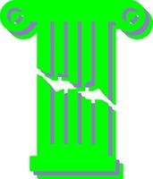 Symbol für gebrochenen Säulenvektor vektor