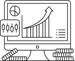 Wachstum Geschäft Symbol Symbol Vektor Bild. Illustration von das Fortschritt Gliederung Infografik Strategie Entwicklung Design Bild