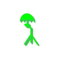 unik paraply stå vektor ikon