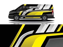 Sportwagen-Aufkleber-Wrap-Design-Vektor vektor