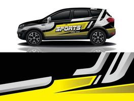 Sportwagen-Aufkleber-Wrap-Design-Vektor vektor