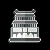 ikon beijing. relaterad till huvudstad symbol. glansig stil. enkel design redigerbar. enkel illustration vektor