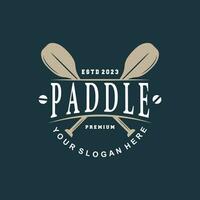 Paddel Logo, Boot Paddel Design Vektor Illustration Symbol einfach Design