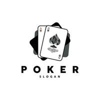 poker kort logotyp klassisk vektor hasardspel spel design enkel symbol mall