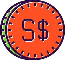 Singapur Dollar Vektor Symbol Design