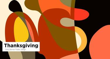 das Erntedankfest und Herbst Gruß Karte und Banner Hintergrund Design Vorlage im Orange Farben vektor