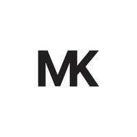 mk initialer logotyp monogram mk brev vektor