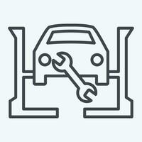 Symbol Service. verbunden zu Auto ,Automobil Symbol. Linie Stil. einfach Design editierbar. einfach Illustration vektor