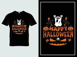 Lycklig halloween t skjorta design illustration vektor