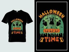 Halloween Zeit t Hemd Design Illustration Vektor