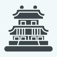 ikon seoul. relaterad till huvudstad symbol. glyf stil. enkel design redigerbar. enkel illustration vektor