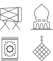 Ramadan Mubarak Symbol mit eben Design. Vektor Illustration