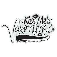 Kuss mich Valentinsgrüße vektor